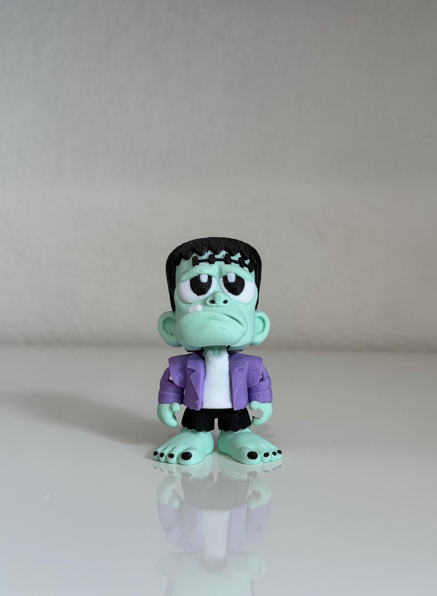 Cute Frankenstein Figurine - Halloween 3D Printed Spooky Decor Unique Gothic Collectibles, Cute and Funny, Halloween Gift, Fall Gift