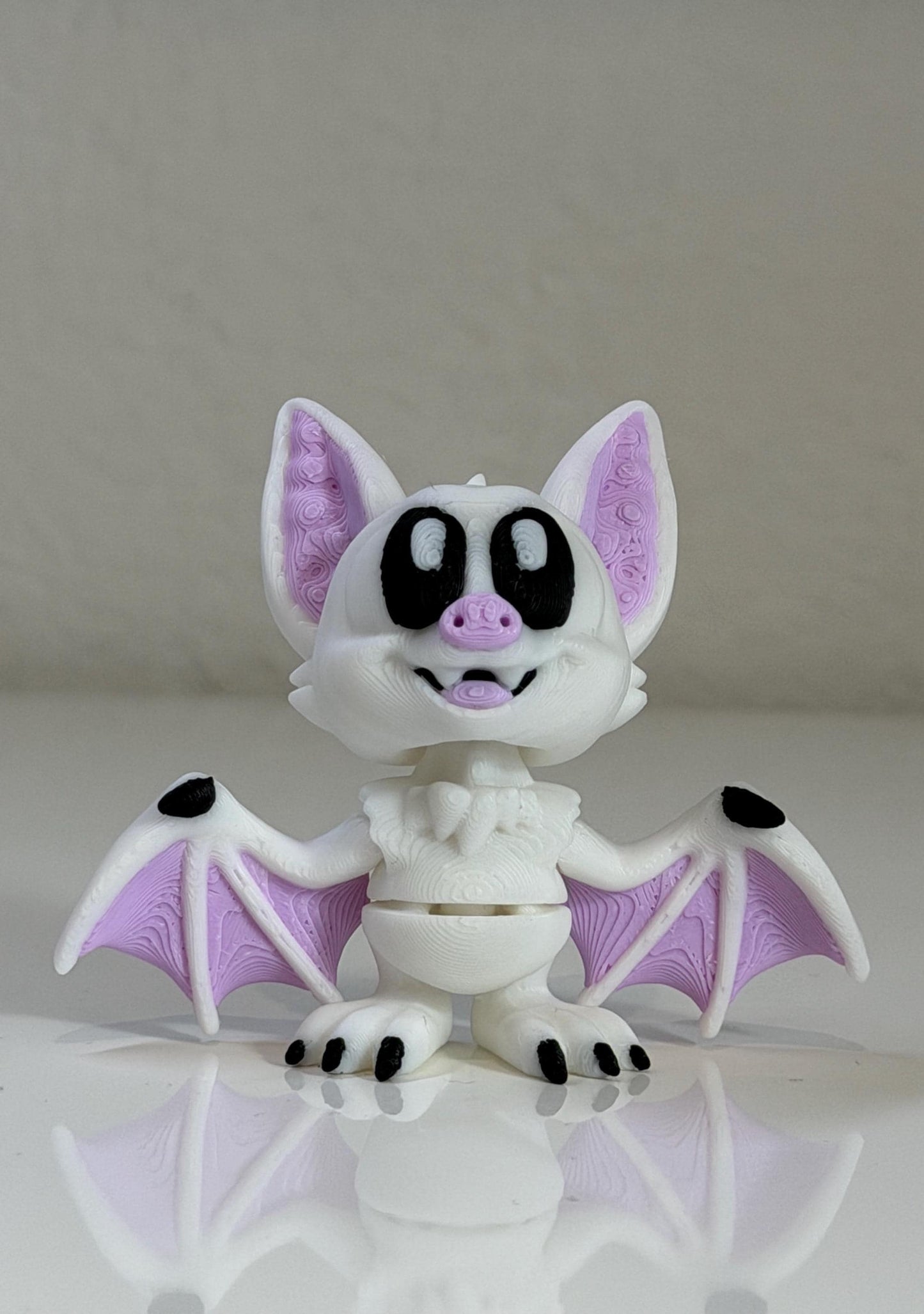 Cute White Bat Figurine - Halloween 3D Printed Spooky Decor Unique Gothic Collectibles,  Cute and Funny, Halloween Gift, Fall Gift