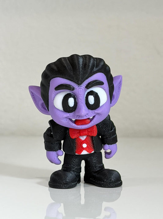 Cute Dracula Figurine - Halloween 3D Printed Spooky Decor & Unique Gothic Collectibles, Cute and Funny, Halloween Gift, Fall Gift