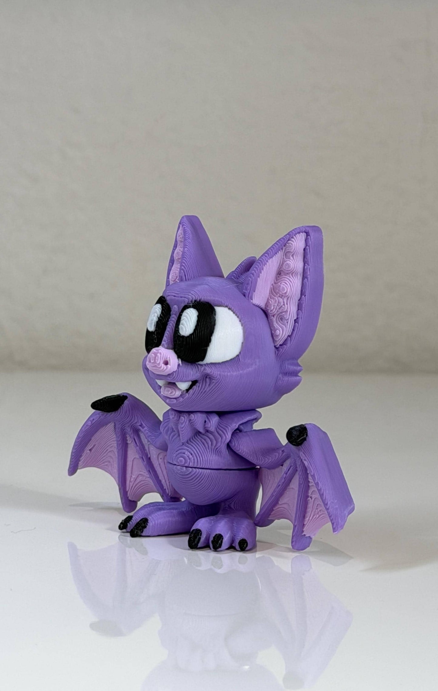 Cute Purple Bat Figurine - Halloween Gift 3D Printed Spooky Decor Unique Gothic Collectibles,  Cute and Funny, Halloween Gift, Fall Gift