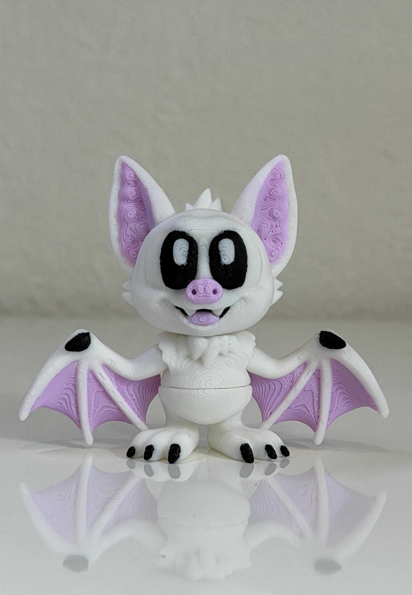 Cute White Bat Figurine - Halloween 3D Printed Spooky Decor Unique Gothic Collectibles,  Cute and Funny, Halloween Gift, Fall Gift