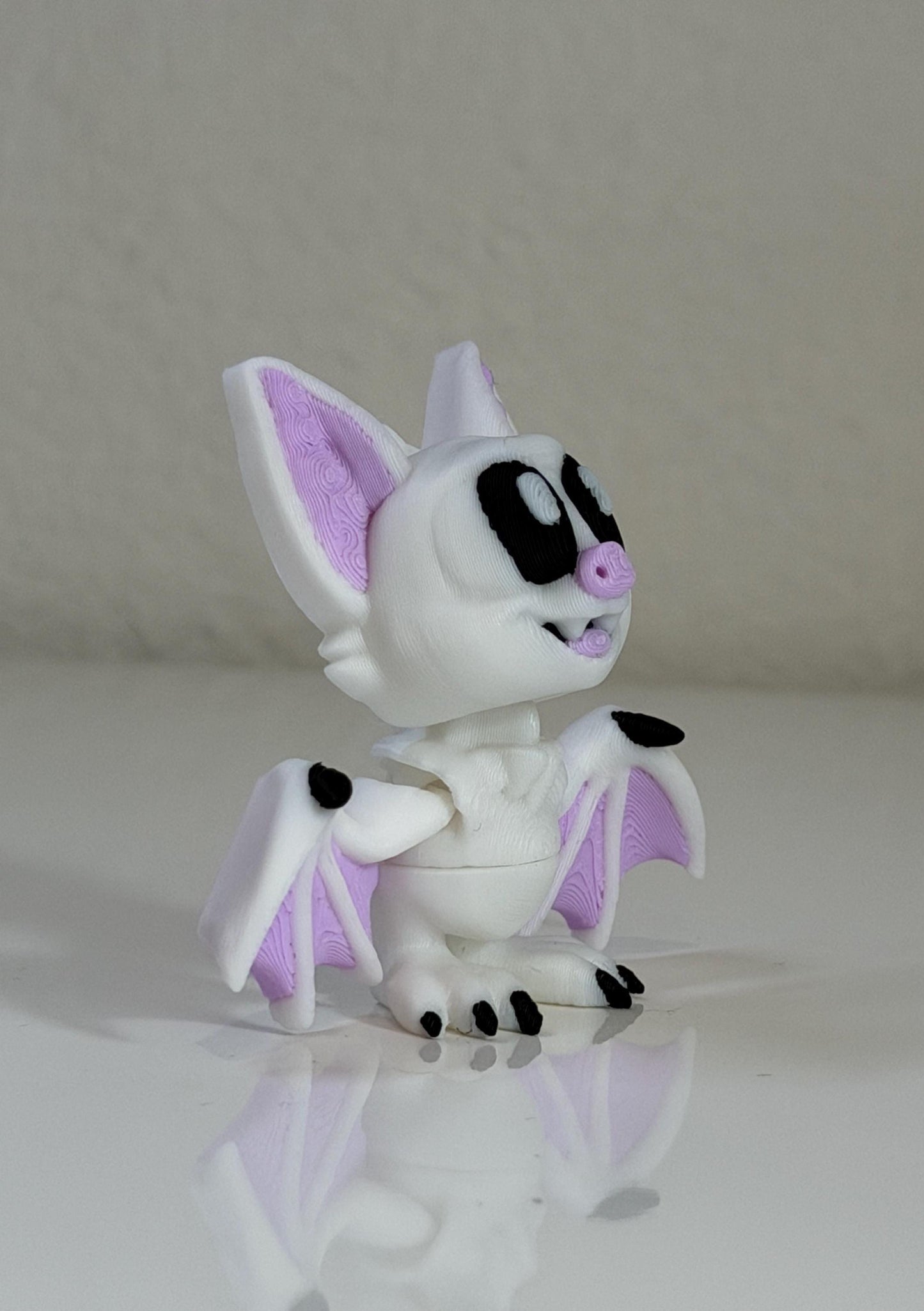 Cute White Bat Figurine - Halloween 3D Printed Spooky Decor Unique Gothic Collectibles,  Cute and Funny, Halloween Gift, Fall Gift