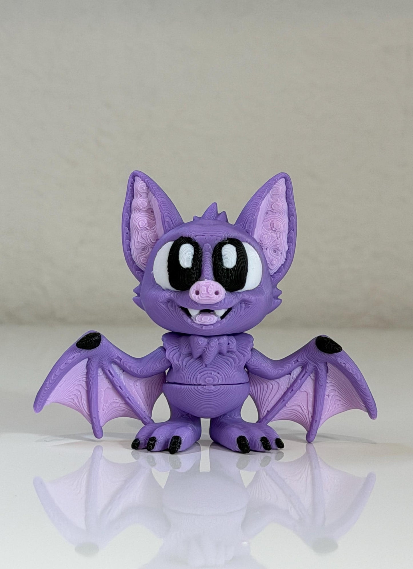 Cute Purple Bat Figurine - Halloween Gift 3D Printed Spooky Decor Unique Gothic Collectibles,  Cute and Funny, Halloween Gift, Fall Gift
