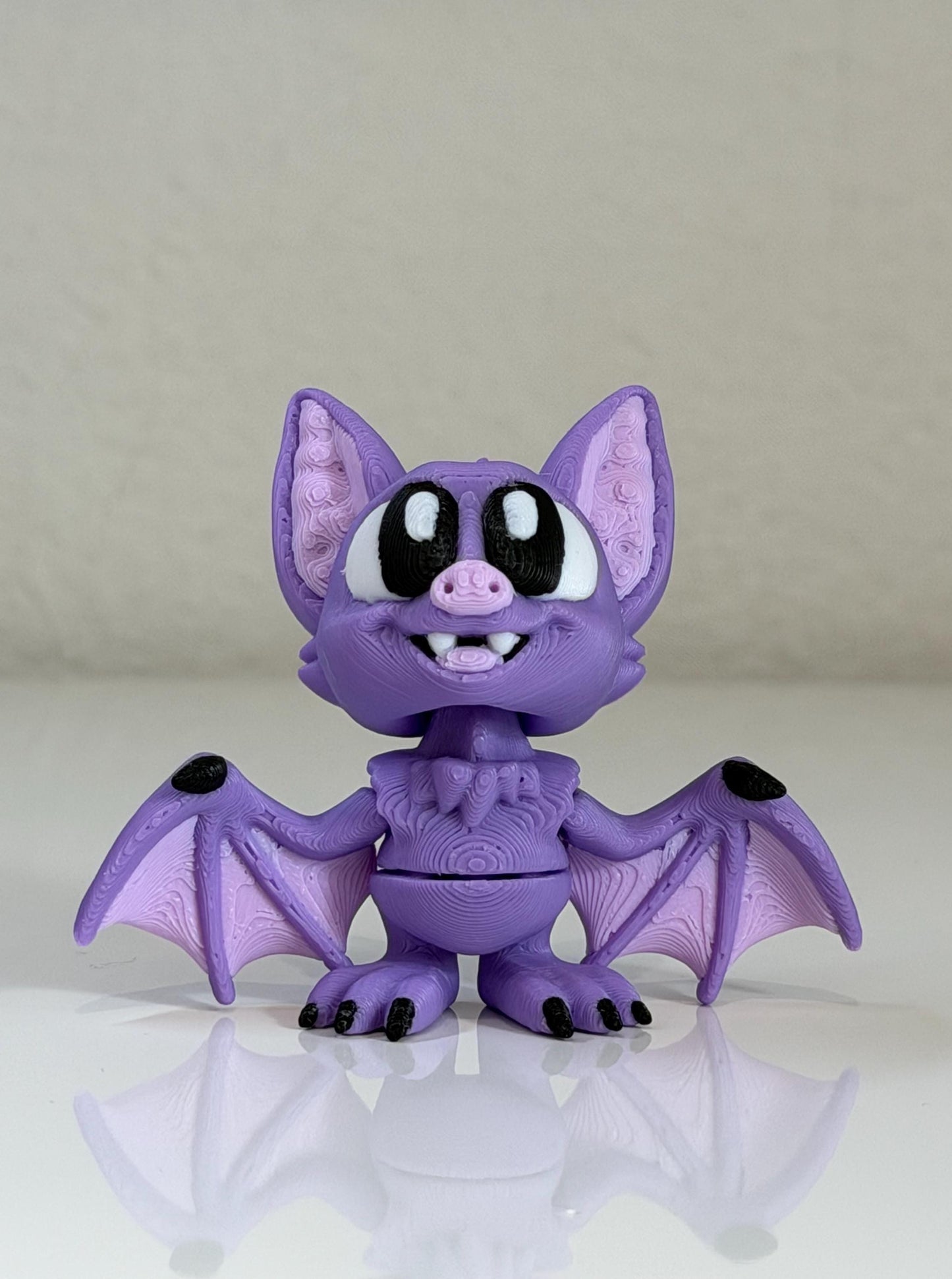 Cute Purple Bat Figurine - Halloween Gift 3D Printed Spooky Decor Unique Gothic Collectibles,  Cute and Funny, Halloween Gift, Fall Gift