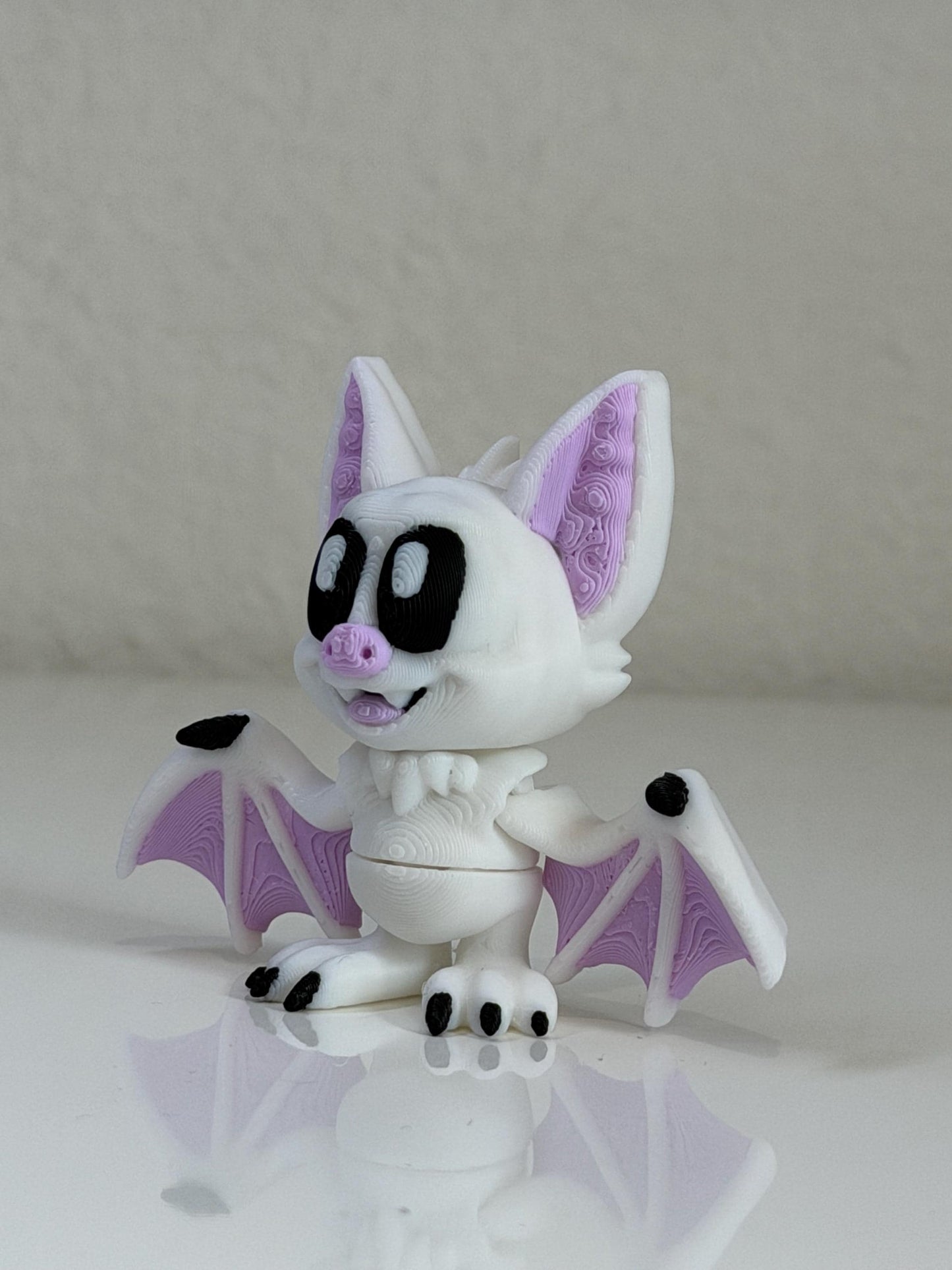 Cute White Bat Figurine - Halloween 3D Printed Spooky Decor Unique Gothic Collectibles,  Cute and Funny, Halloween Gift, Fall Gift