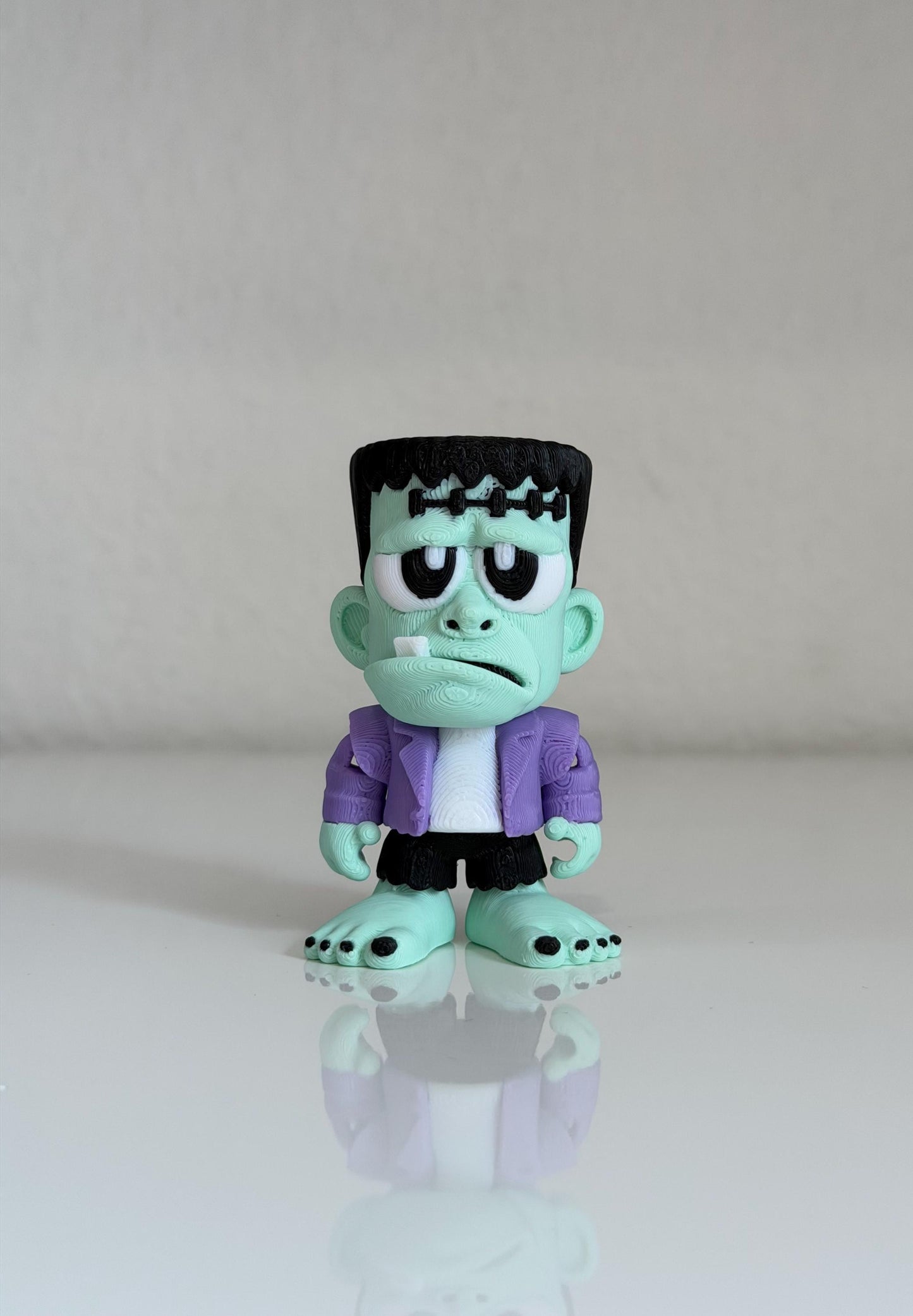 Cute Frankenstein Figurine - Halloween 3D Printed Spooky Decor Unique Gothic Collectibles, Cute and Funny, Halloween Gift, Fall Gift